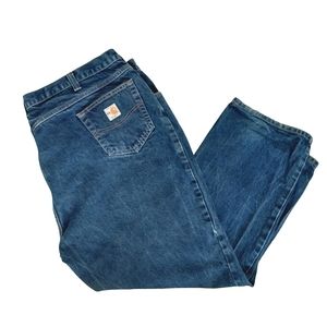 CARHARTT FR Men's 48 x 30 Work Jeans Flame Resistant CAT 2 NFPA 2112 Blue Denim